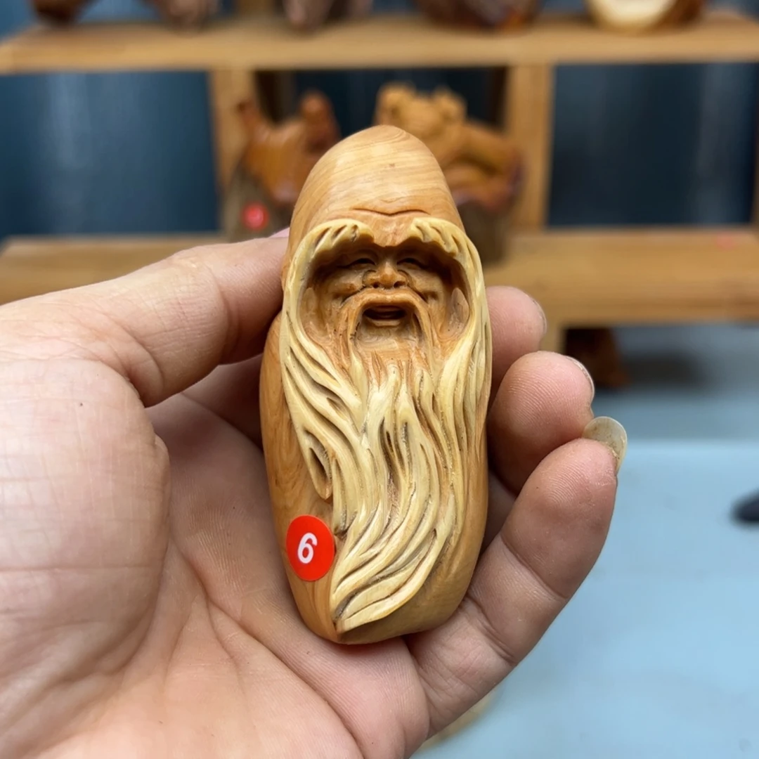自***乐木崖柏木摆件手把件