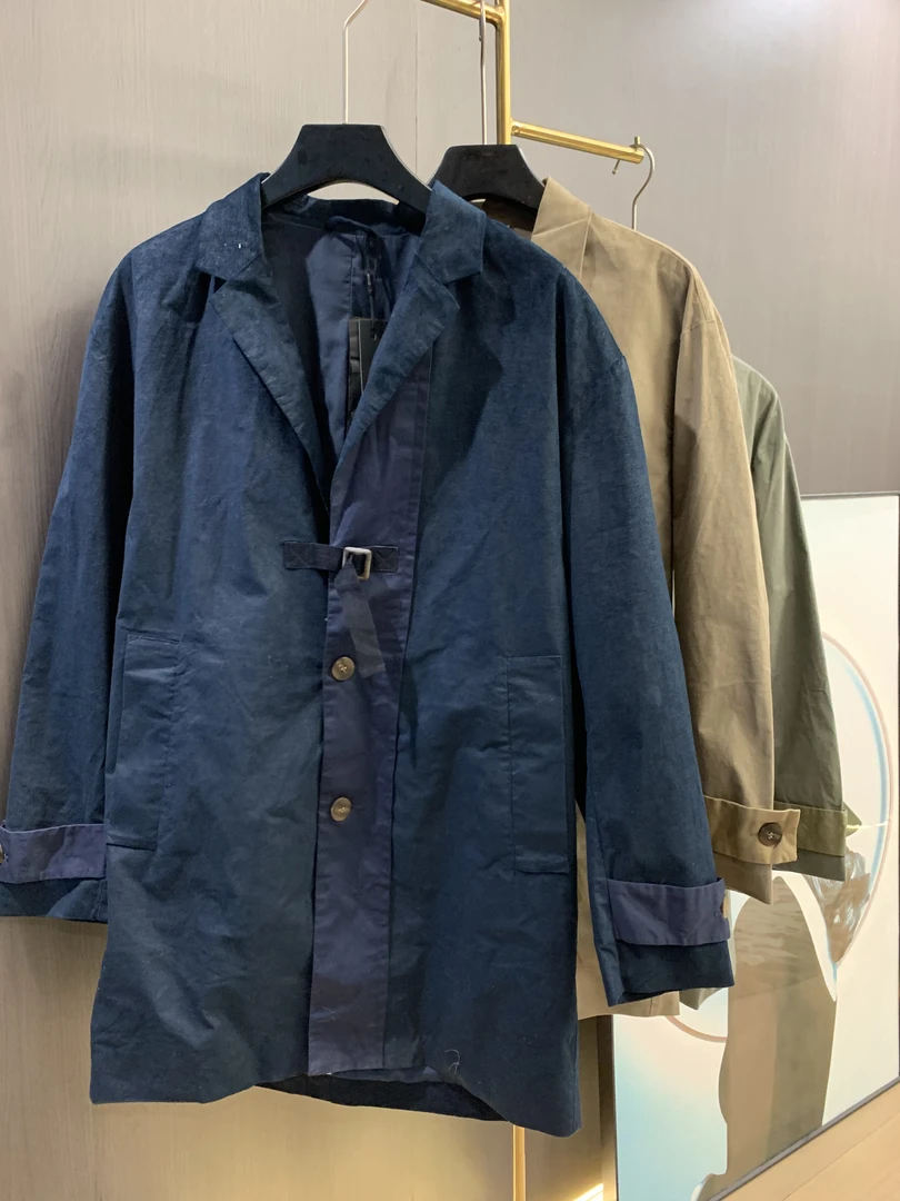 27471-宽松立领长袖外套风衣（波哥试穿M码）春秋中长款