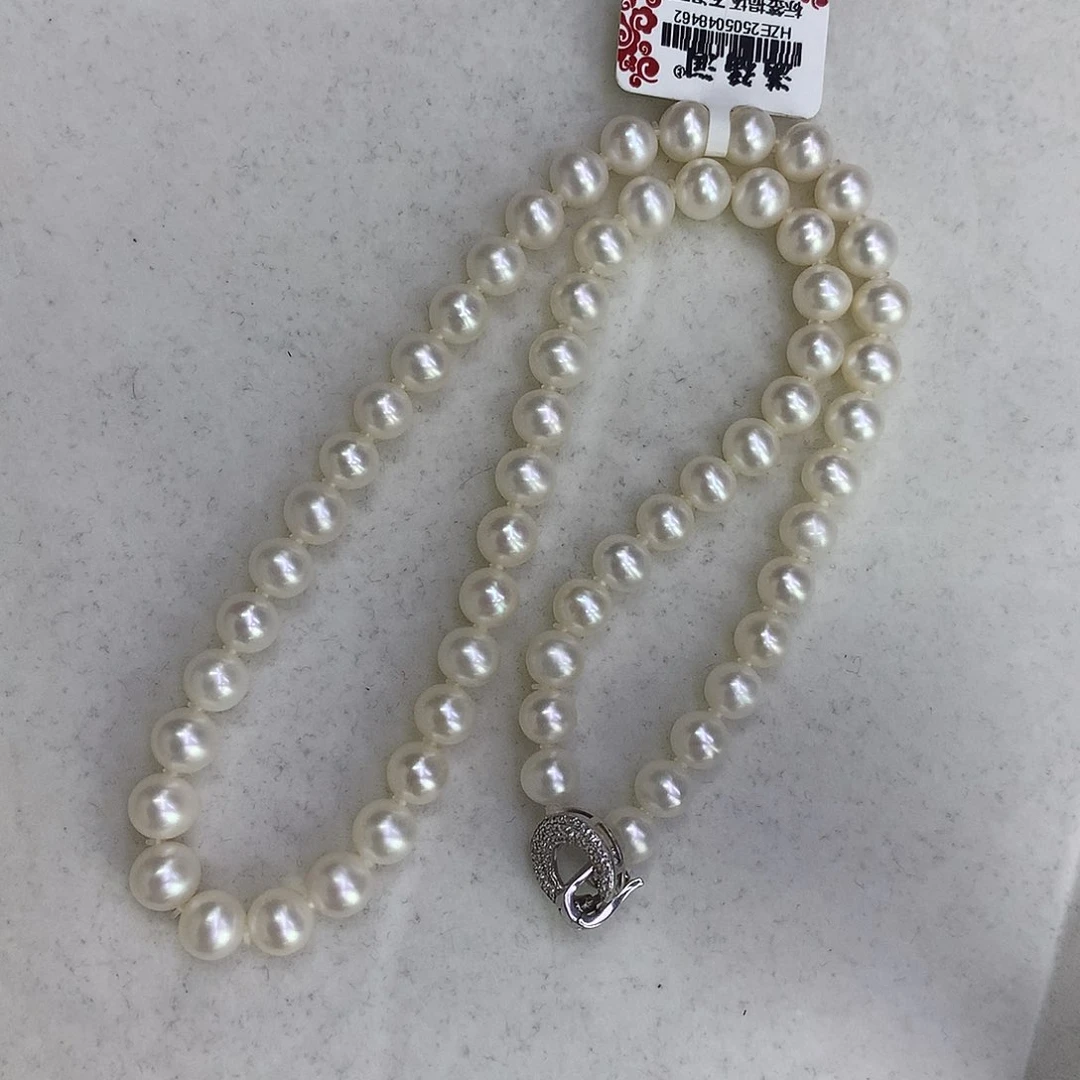 淡水珍珠未镶嵌颈饰6-7天然淡水无核珍珠正宗