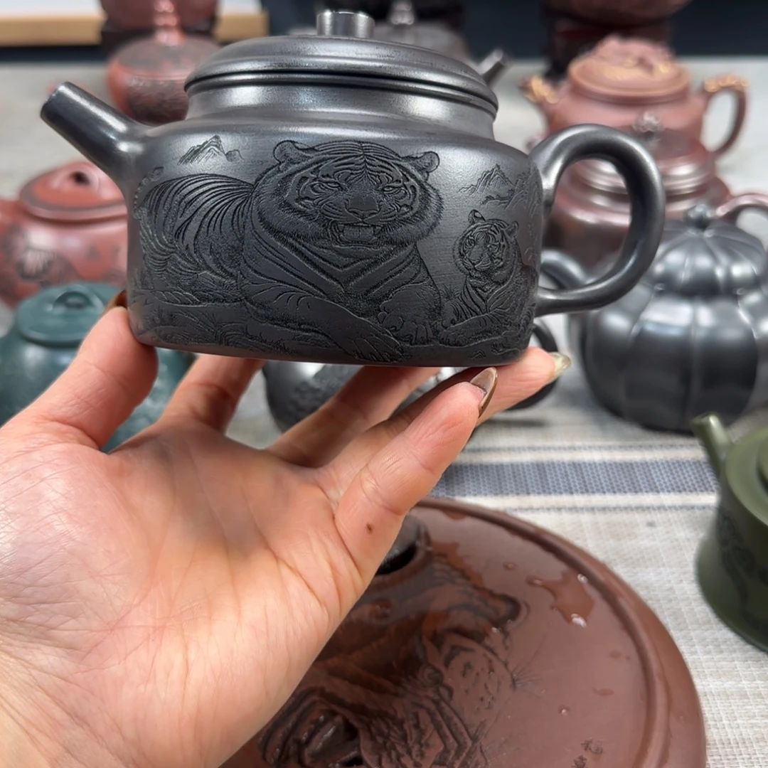 紫砂茶壶紫砂紫色紫砂