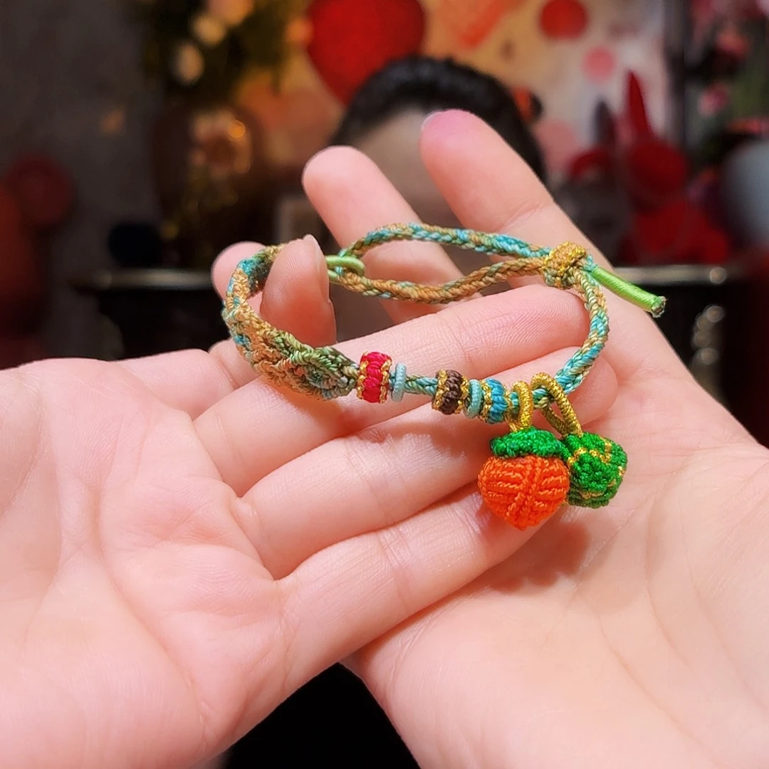 檀香木耳饰盈手绳手绳