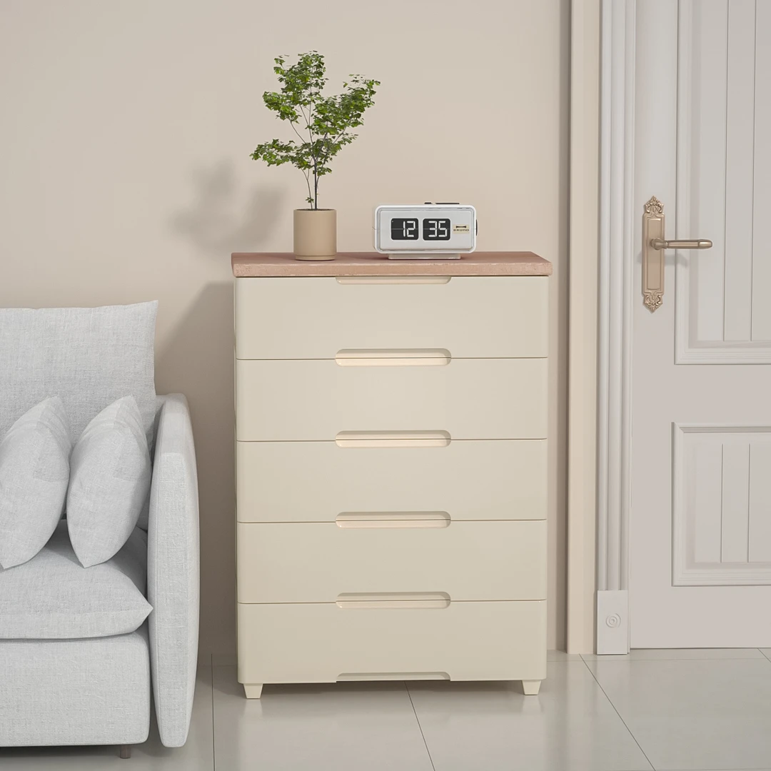 日本爱丽思塑料收纳柜加厚衣服柜储物箱子家用抽屉式爱丽丝五斗橱