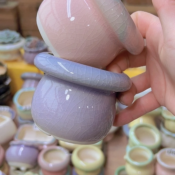 红陶陶瓷花盆当场满12包邮