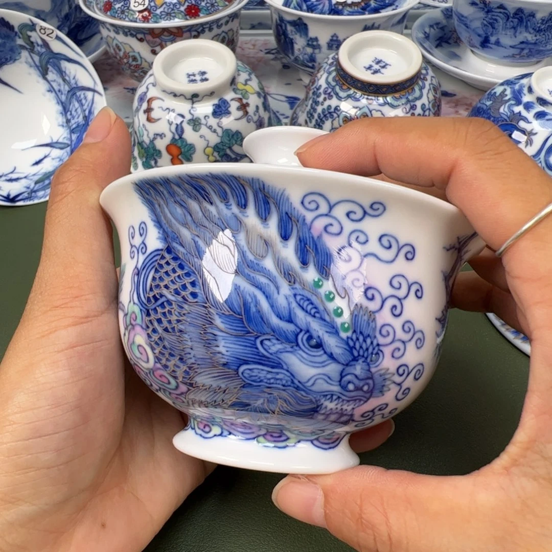 陶瓷景德镇纯手工纯手绘茶具木木93