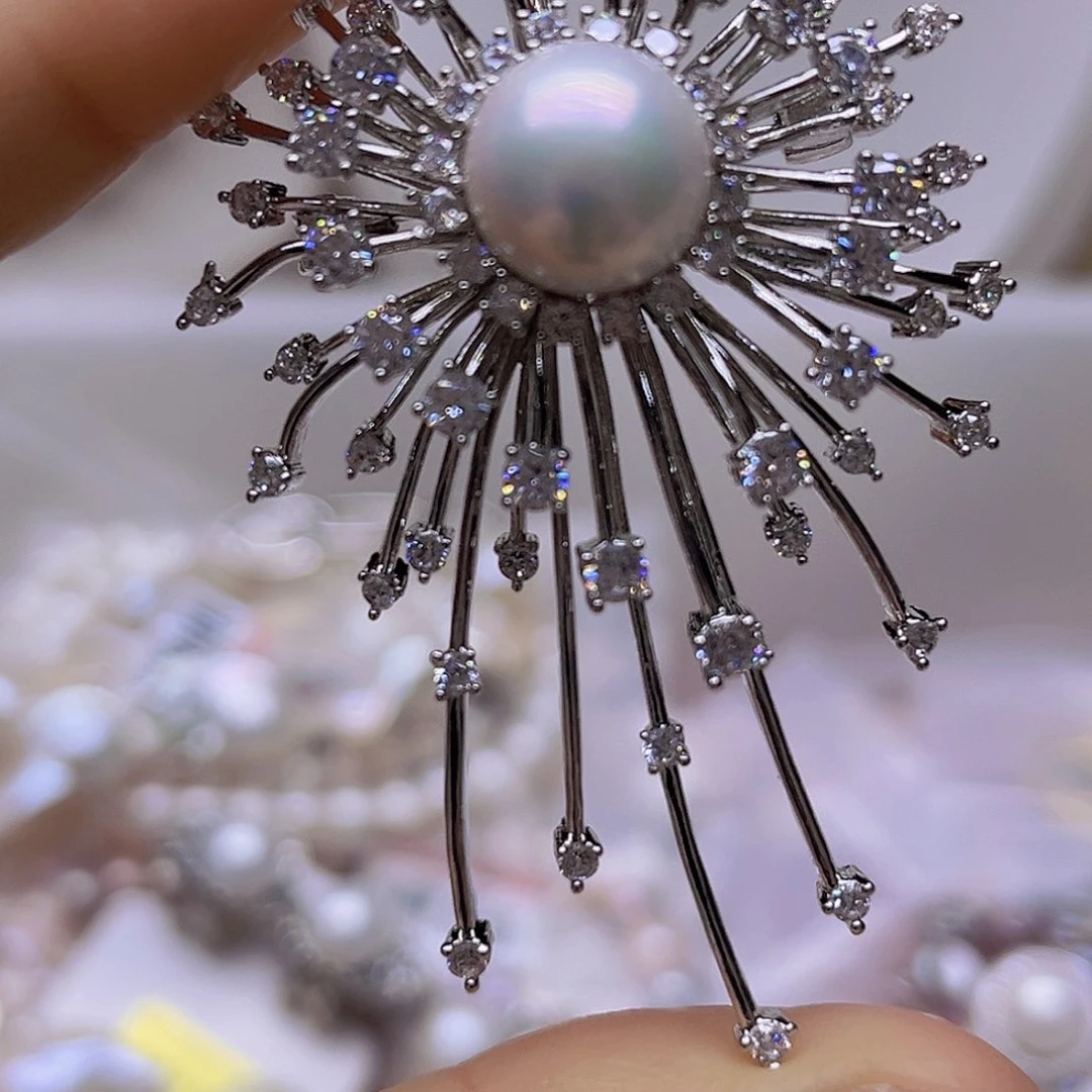 未镶嵌淡水珍珠吊坠耳钉