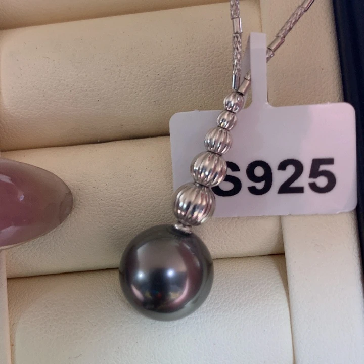 颈饰银S925镶嵌海水珍珠