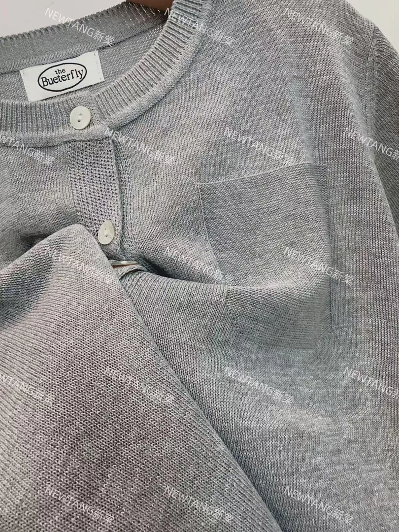 【假口袋开衫短袖】27277春夏新款时尚短袖开衫