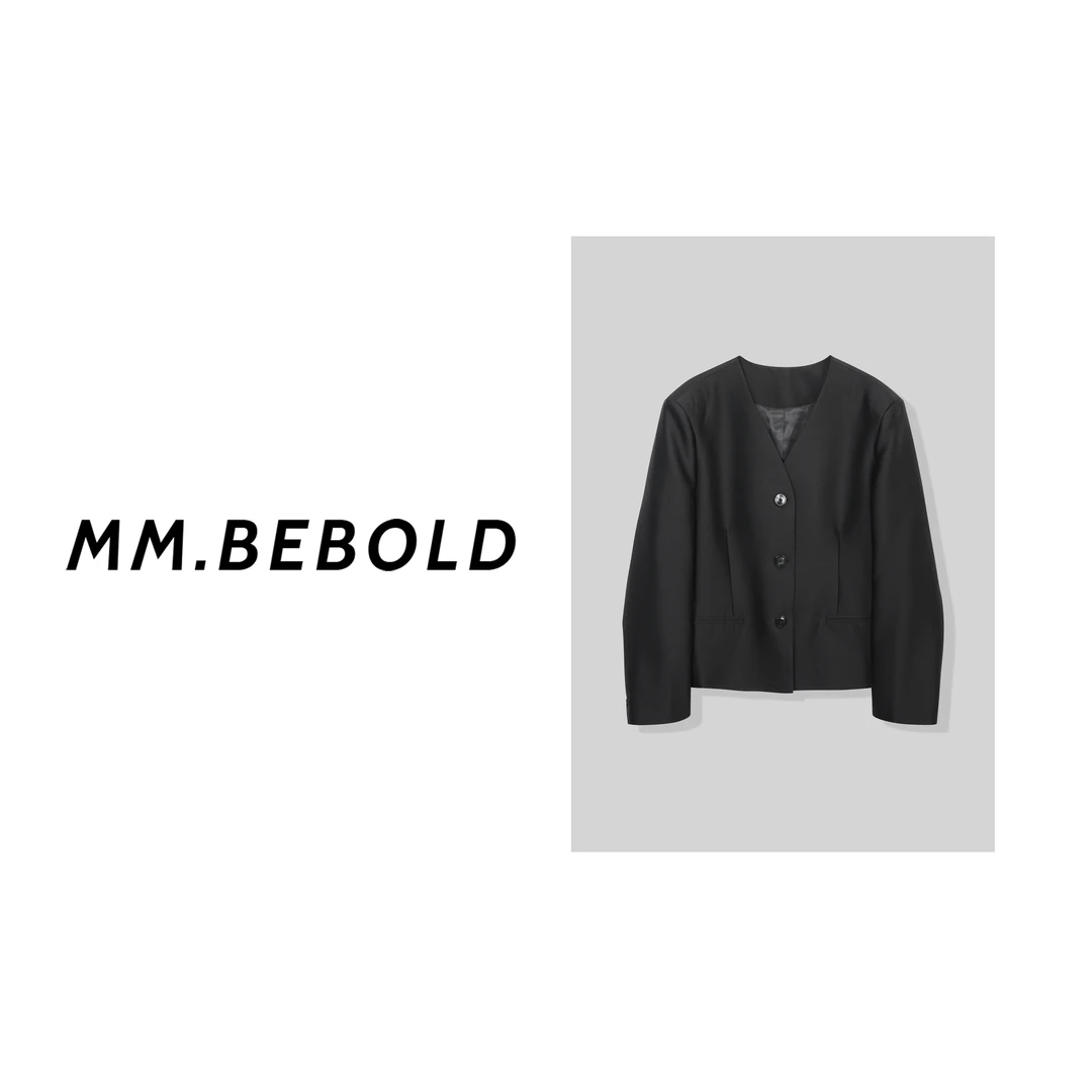 【妙姐精选】静墨 简约V领西装外套MQJ2560