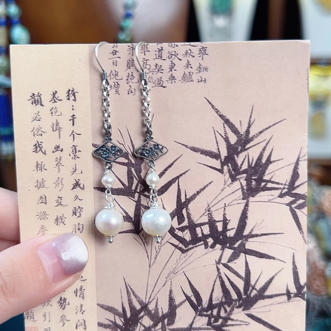 未镶嵌淡水珍珠耳饰耳环