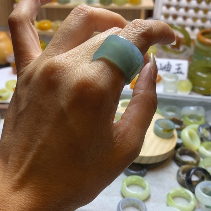 淼***岫玉未镶嵌戒指岫玉精品指环