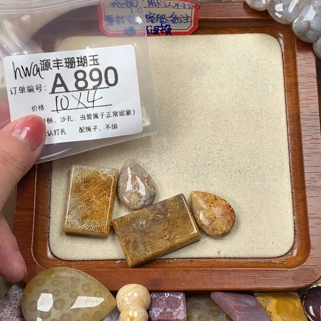 h****未镶嵌颈饰硅化玉