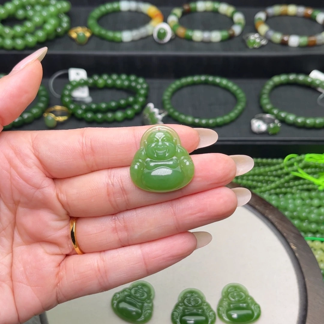 手链未镶嵌和田玉（碧玉）