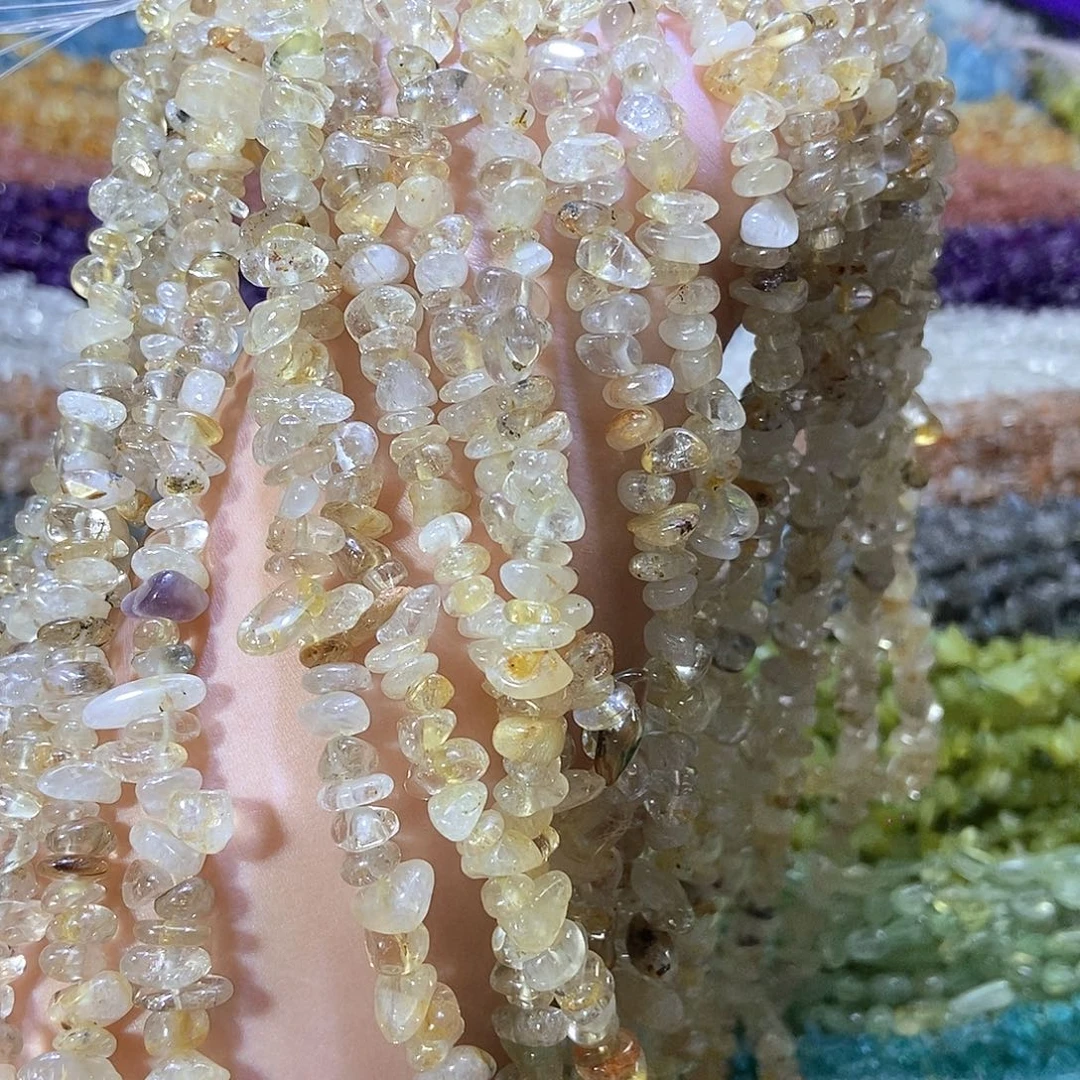 水晶珠宝半成品未镶嵌金发晶