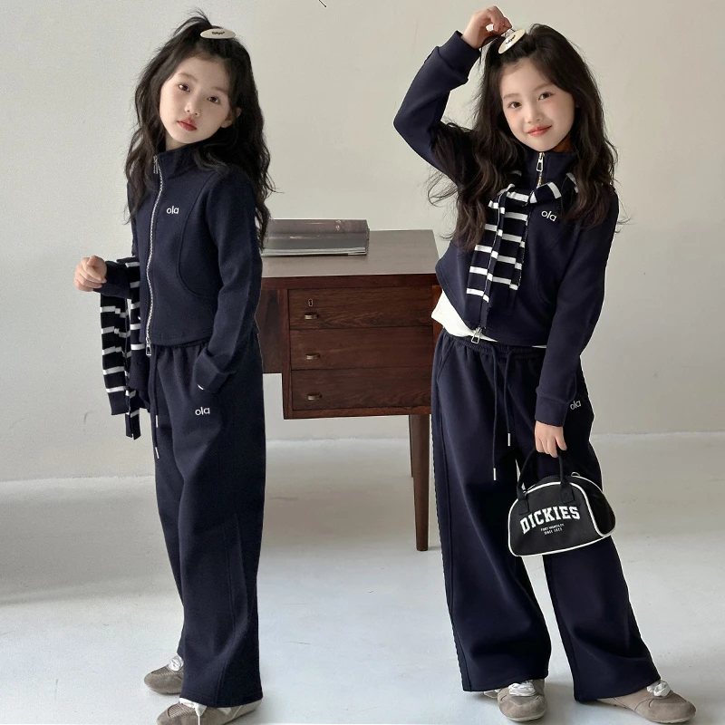 女童秋季套装2025新款儿童洋气女大童休闲运动春秋款超好看两件套