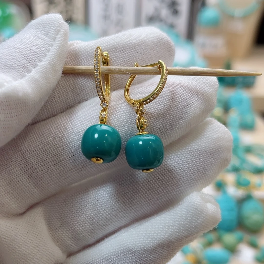 绿松石珠宝奇石18K金镶嵌