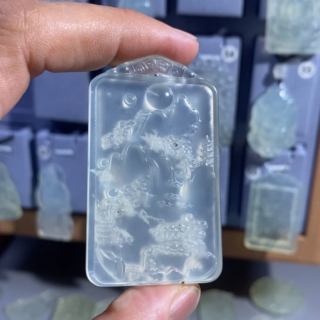 未镶嵌岫玉吊坠吊坠