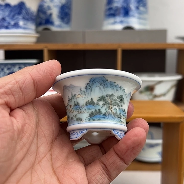 红陶向*手工盆景花盆