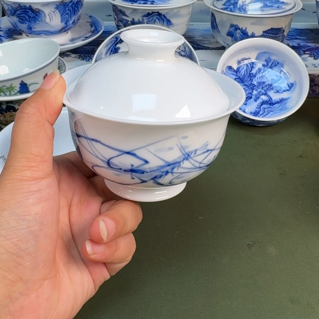 景德镇纯手绘茶具圆圆234