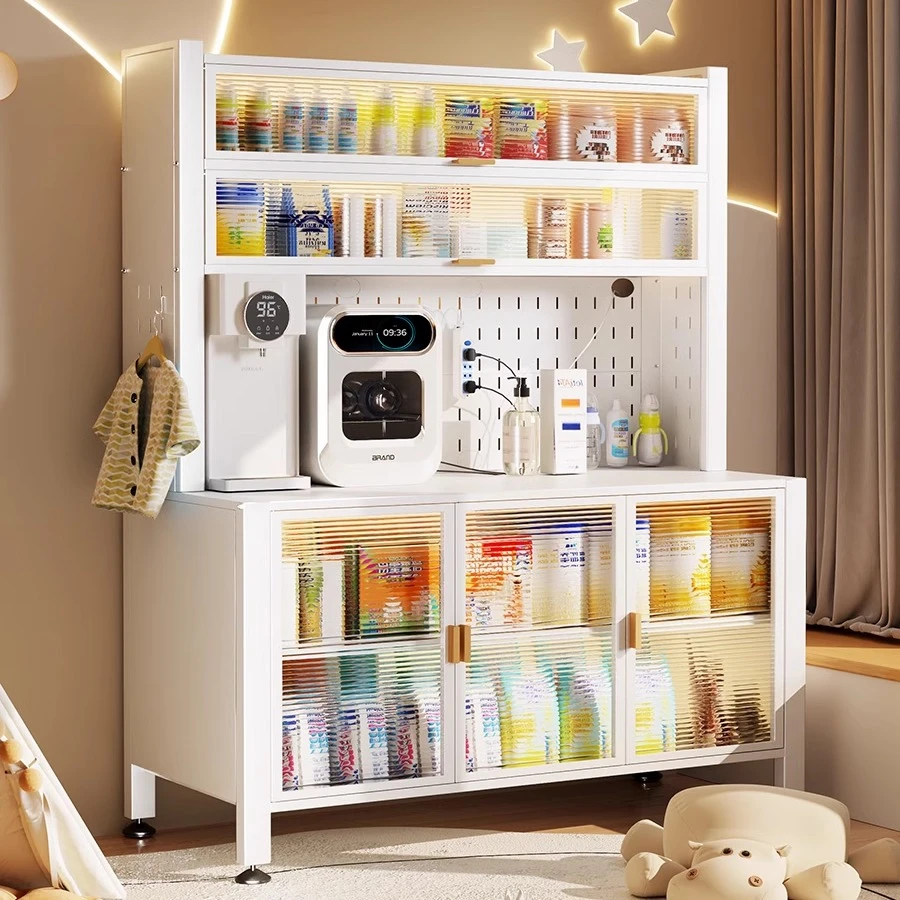 婴儿喂养台收纳柜家用移动储物柜卧室床头宝宝用品落地多层置物架