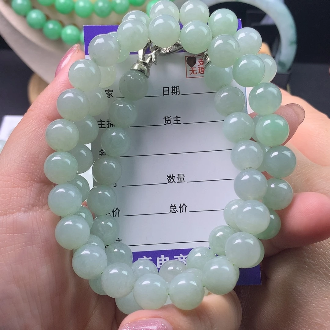 翡翠未镶嵌手链k9.9