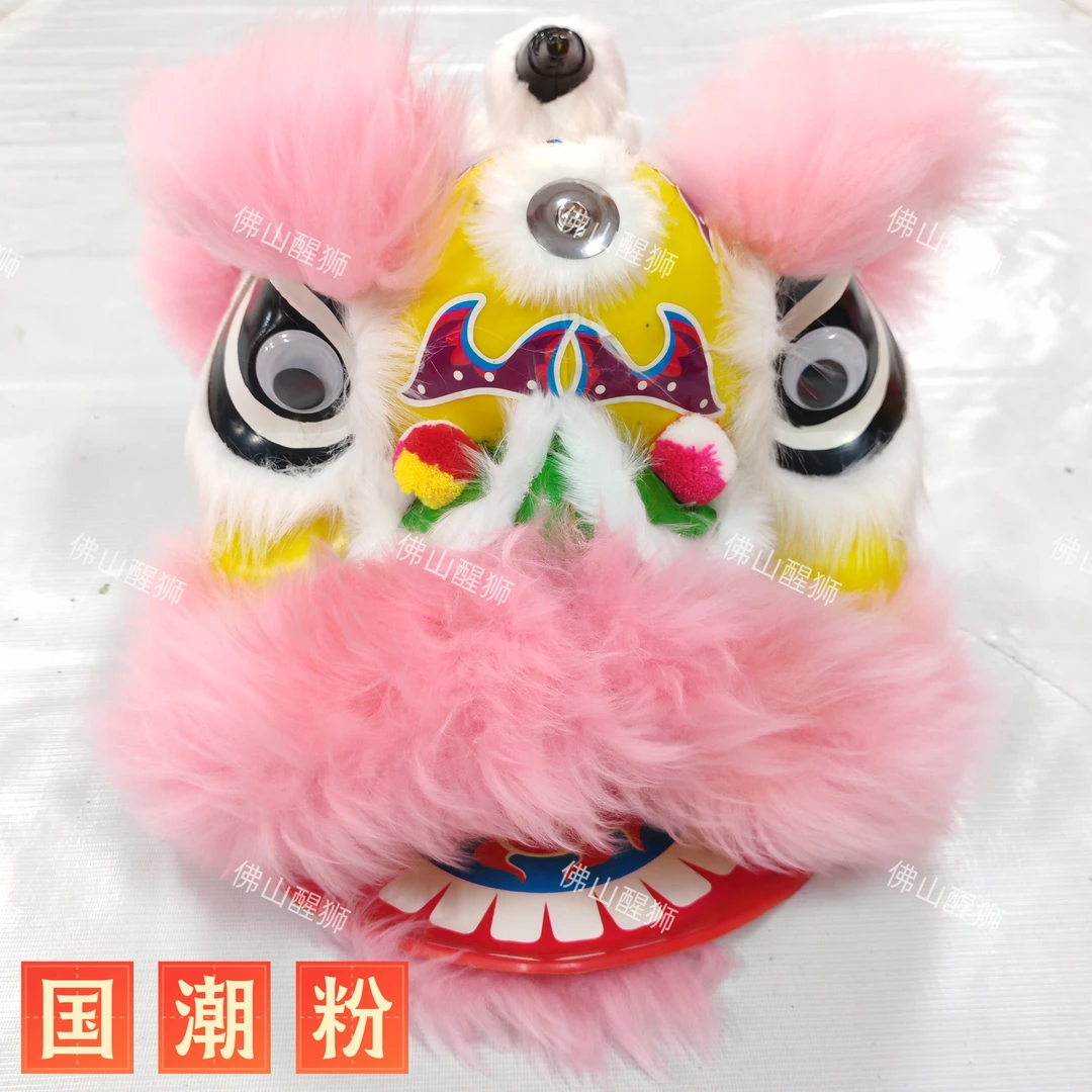 羊毛幼儿园舞狮狮子醒狮玩具双人表演道具狮头结婚拍照道具醒狮