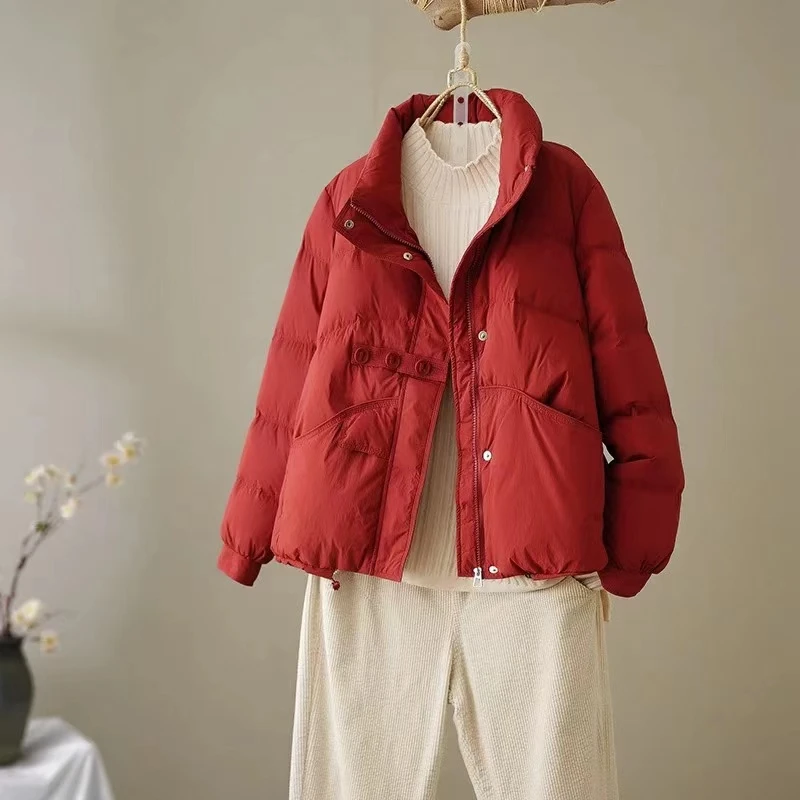 2025新中式国风羽绒服外套王炸宠粉保暖短款白鸭绒加厚女装