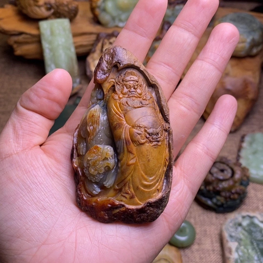 T***t岫岩河磨玉（透闪石质玉）未镶嵌把件