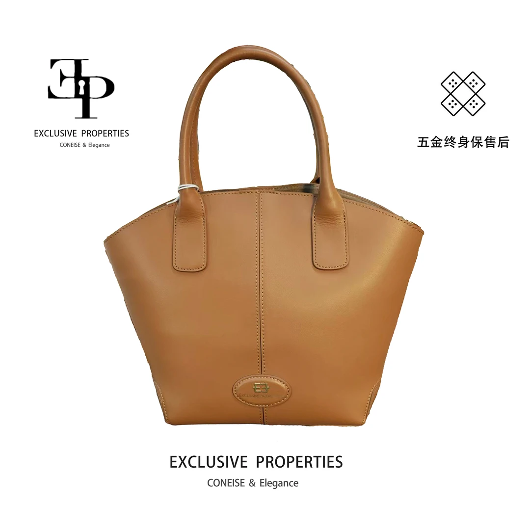 新款时尚休闲设计师款时尚纯牛皮手提包22C0491