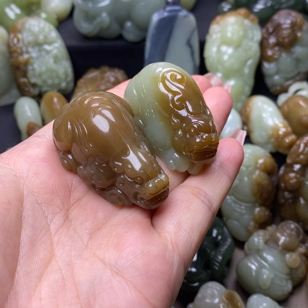 吉***g和田玉未镶嵌把件