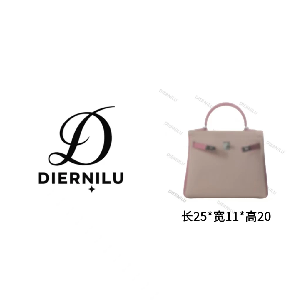 【晚晚真皮高定】2025新款轻奢简约手提斜跨包 BV230-银扣-粉拼色