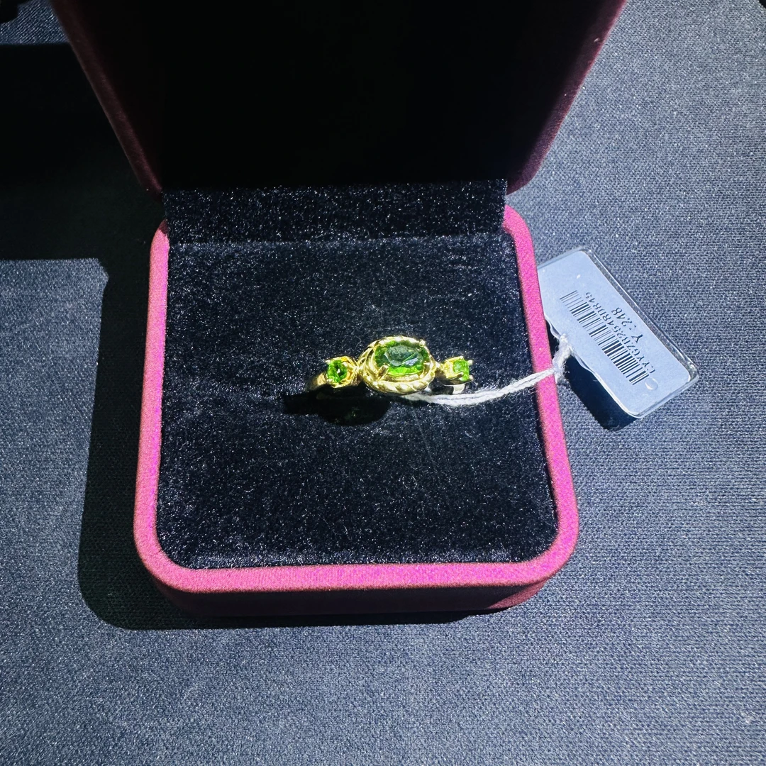 【美成臻选】S925可调节彩色透辉石戒指