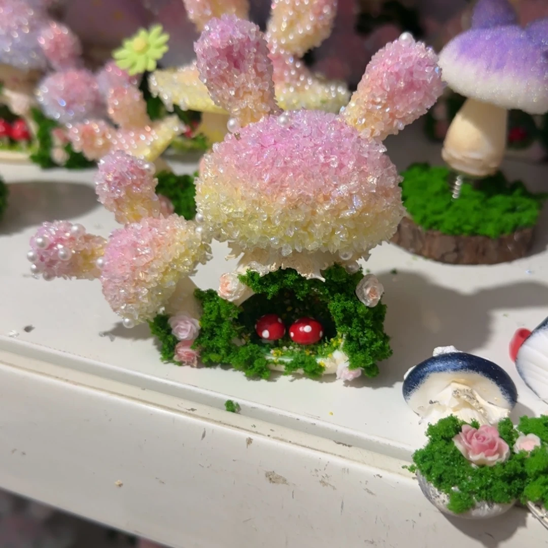 惜***F双层款树脂粘土蘑菇冰箱贴