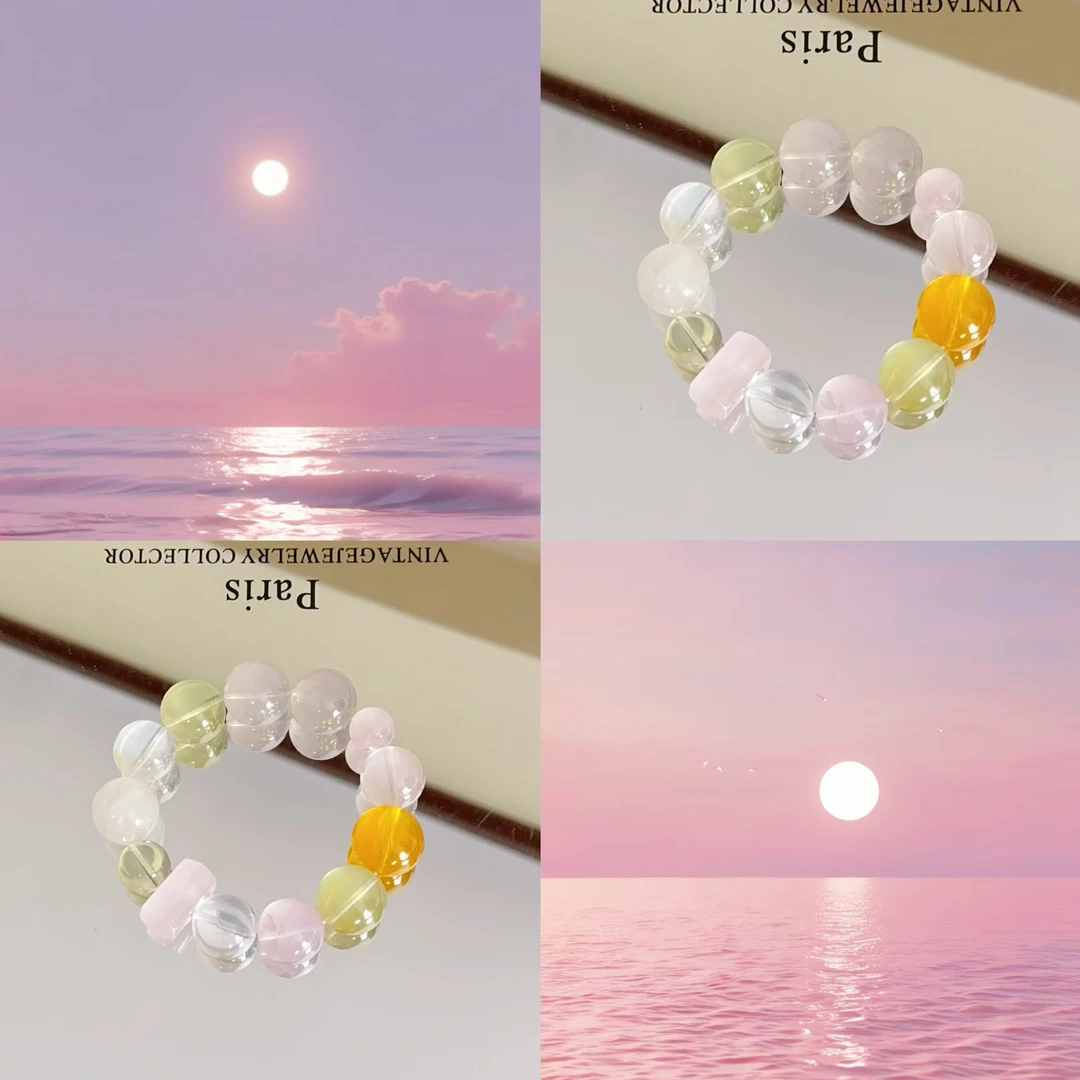 【粉雾星河】DIY高奢气质设计手串夏季少女精致ins多样性发一