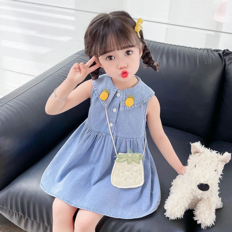 2025新款公主裙短裙半身裙子小童夏季洋气韩版儿童薄款牛仔童装