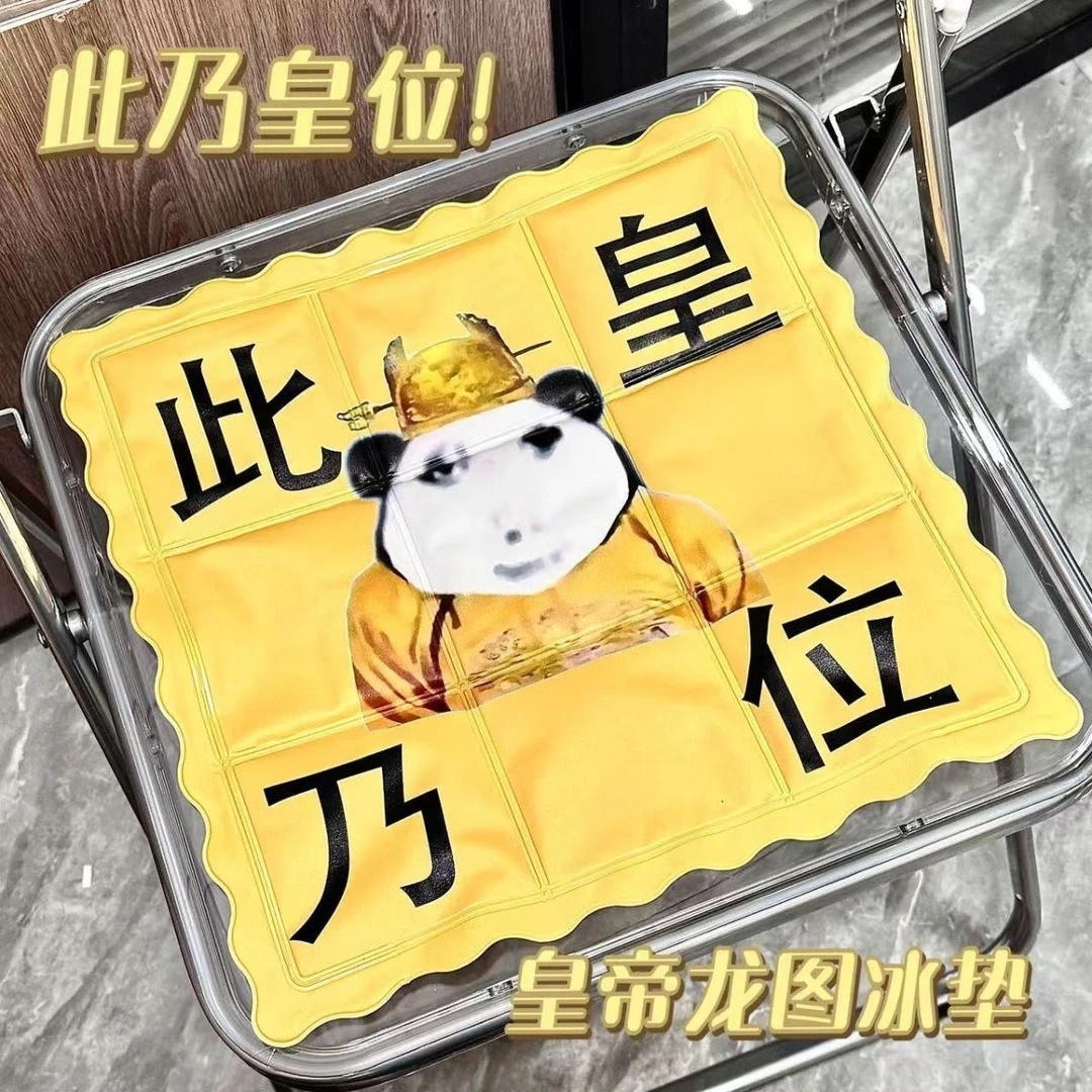 皇帝龙图夏季可爱冰垫坐垫办公室清凉神器椅垫冰凉教室学生透气