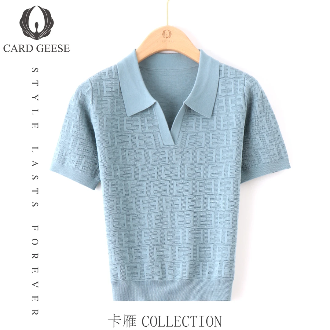 Card&Geese/卡雁新款翻领气质短袖 MYJ-25S771-25018