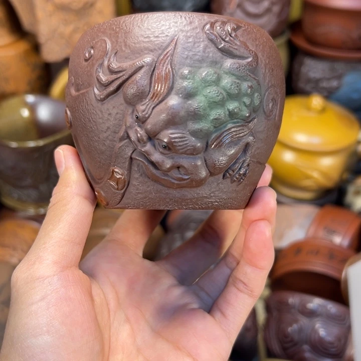 茶杯紫砂宜兴紫砂杯子