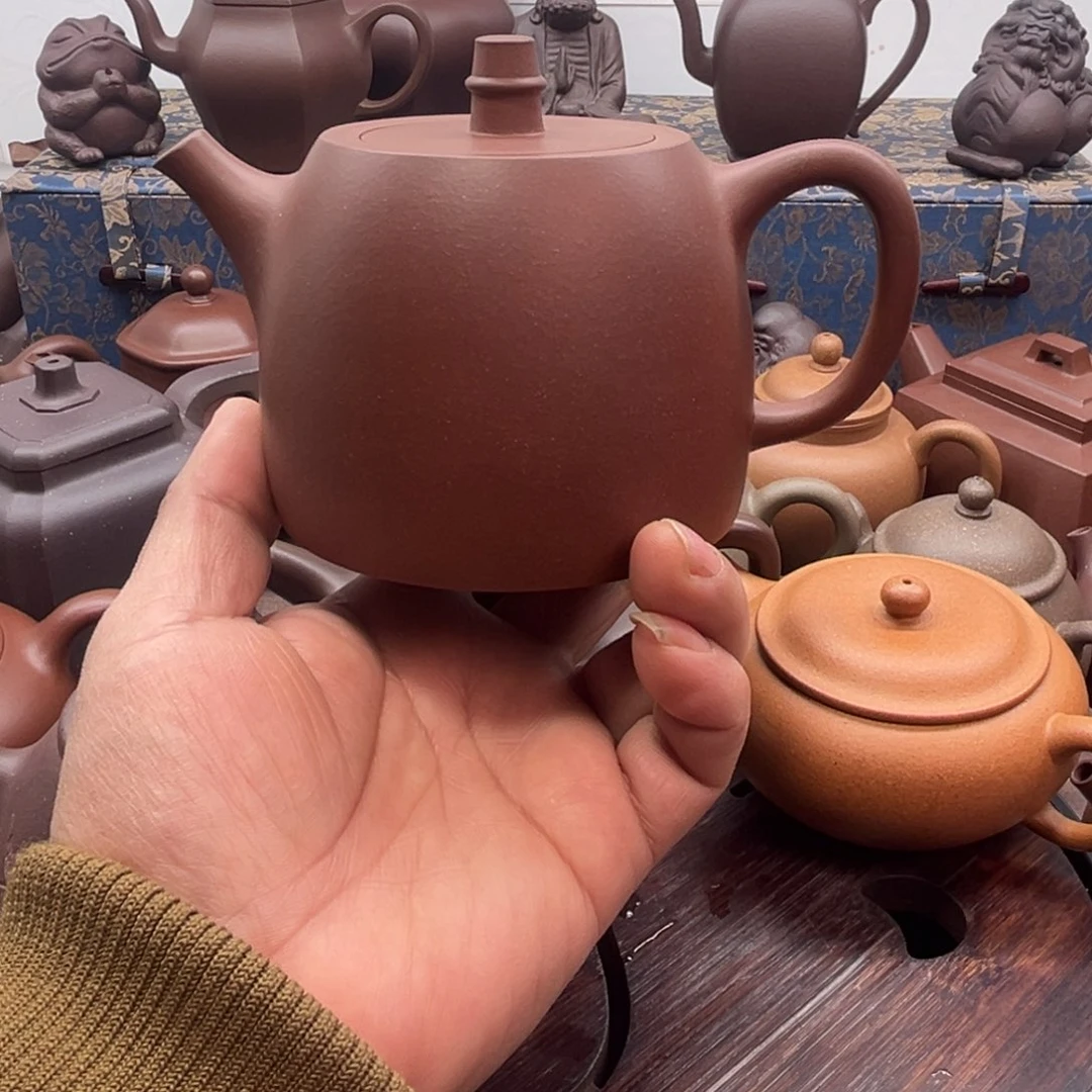 紫砂壶原矿中槽清汉铎壶300cc