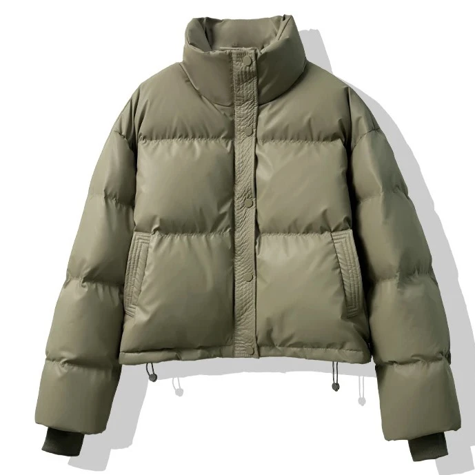 冬季美式复古短款立领面包服外套S5139