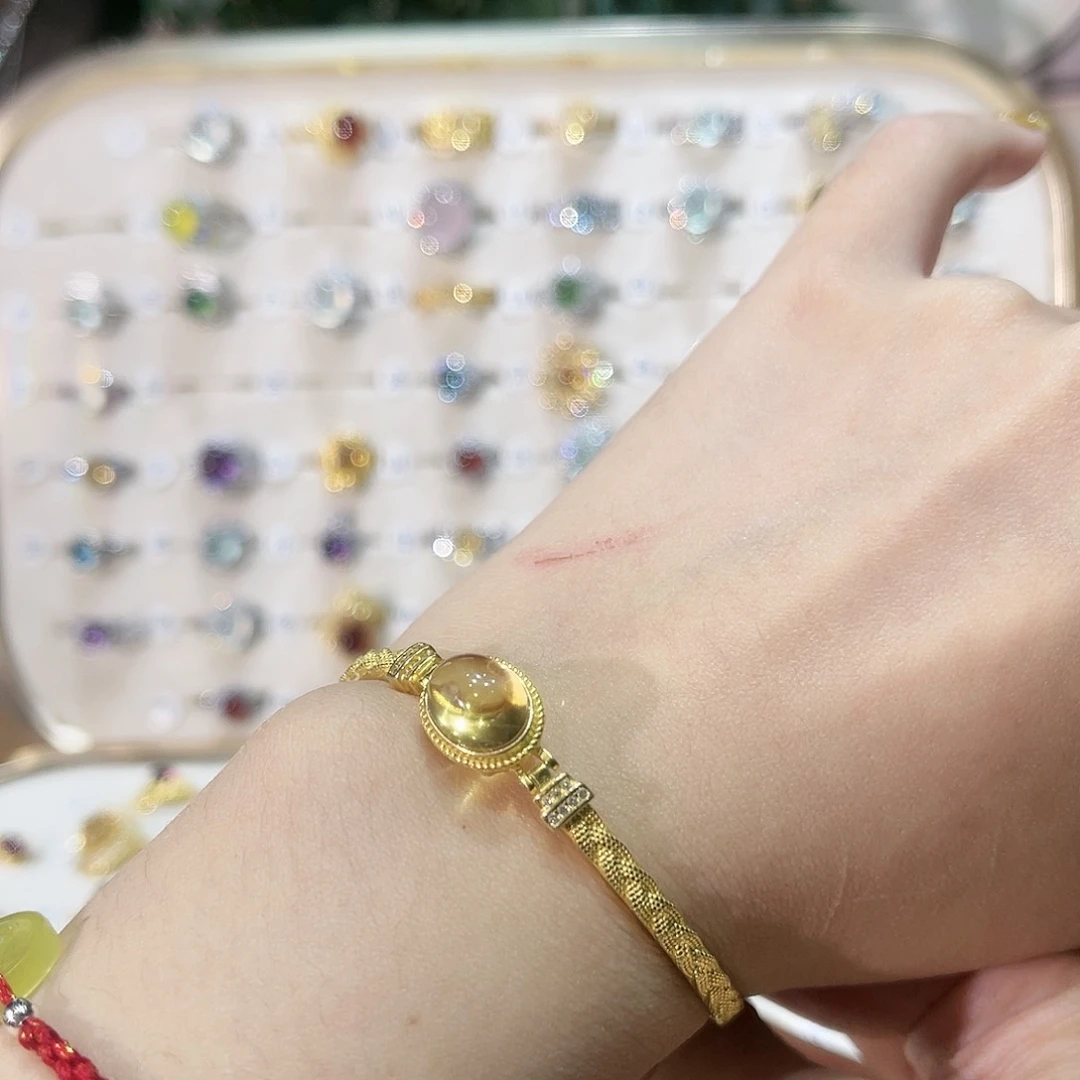 蛇纹石玉戒指银S925镶嵌