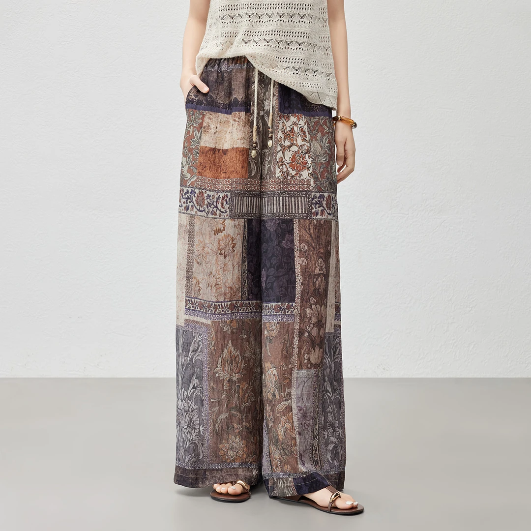 A美洋MEIYANG【商场同款】 古董休闲裤 天丝麻直筒裤【小70】-周五