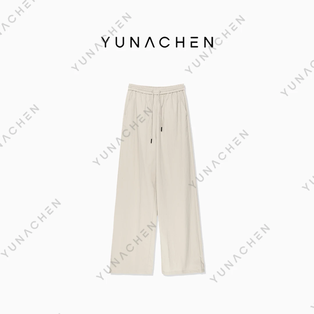 菠萝宝宝yuna【星辰大海】YC14时尚直筒休闲松紧腰抽绳简约工装长裤
