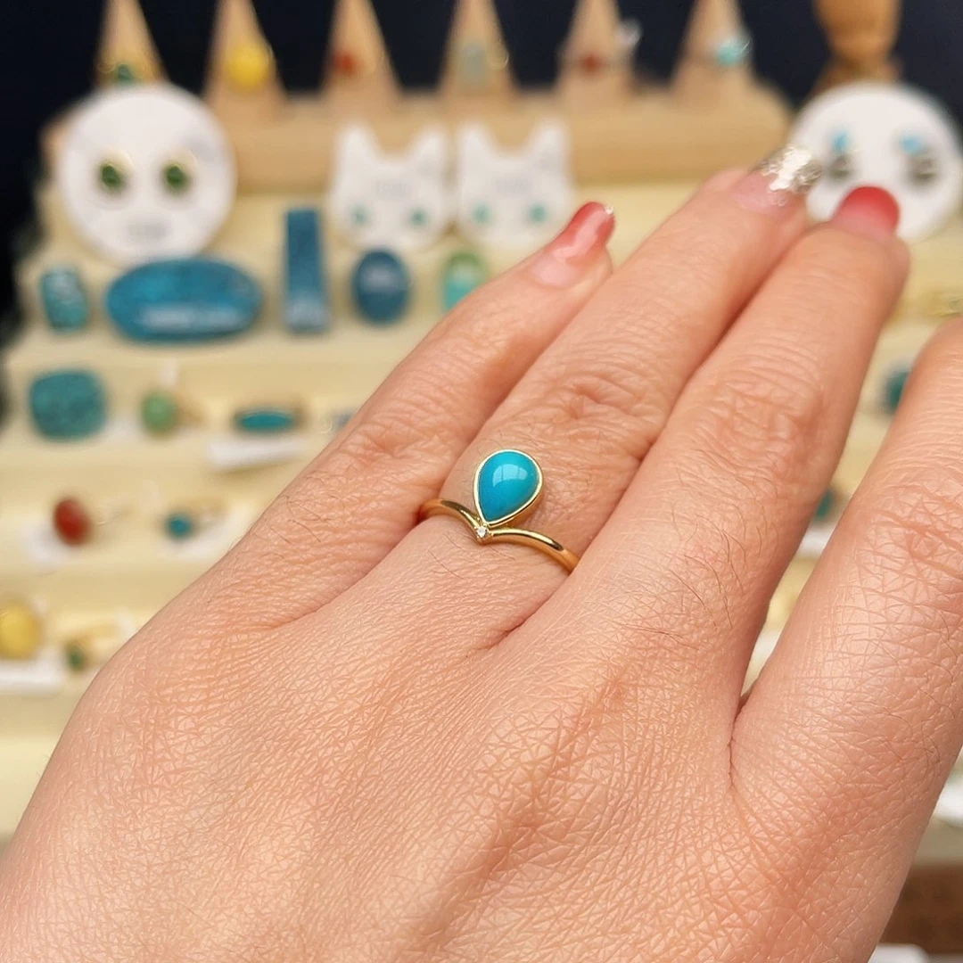 绿松石戒指合金女戒