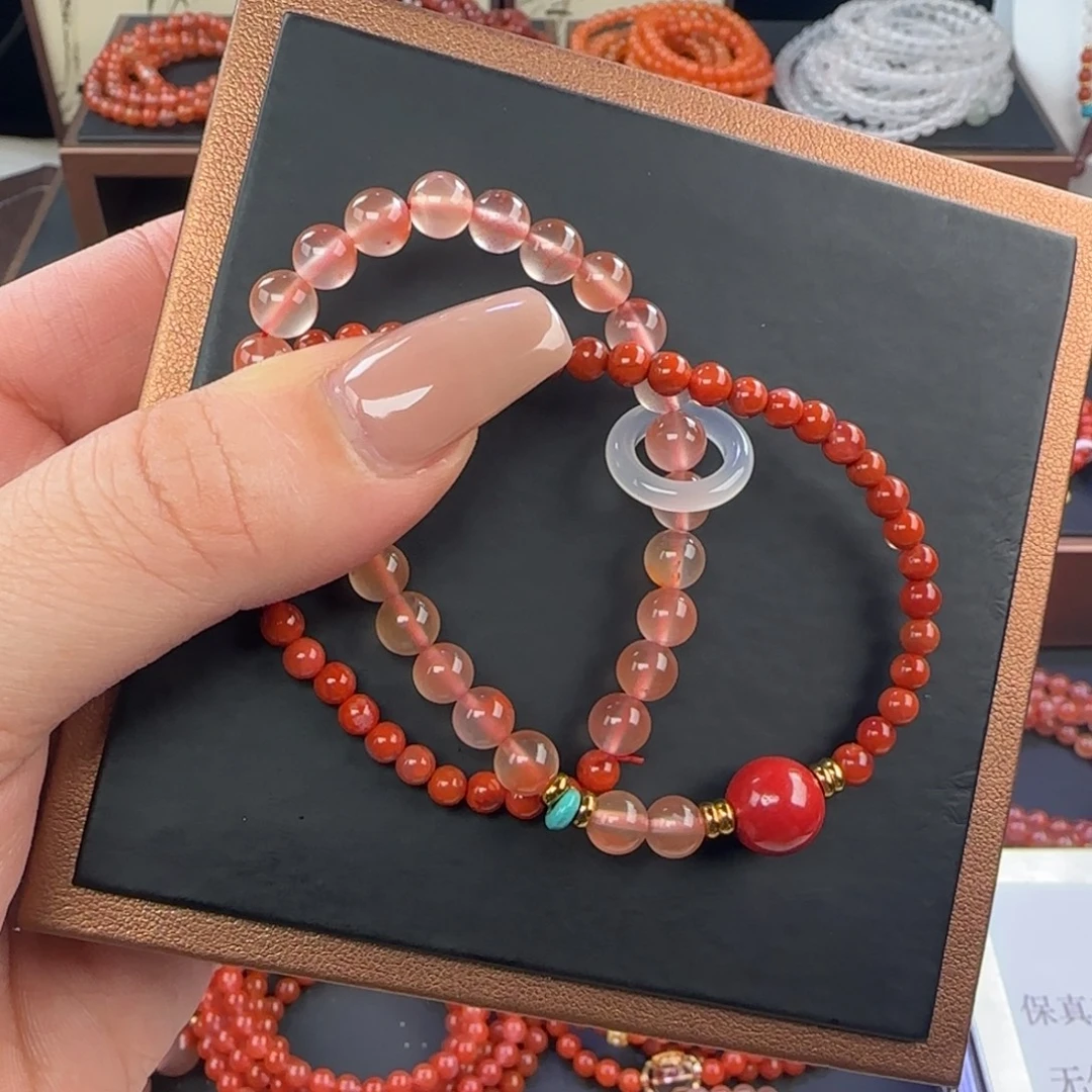 南红玛瑙未镶嵌手链