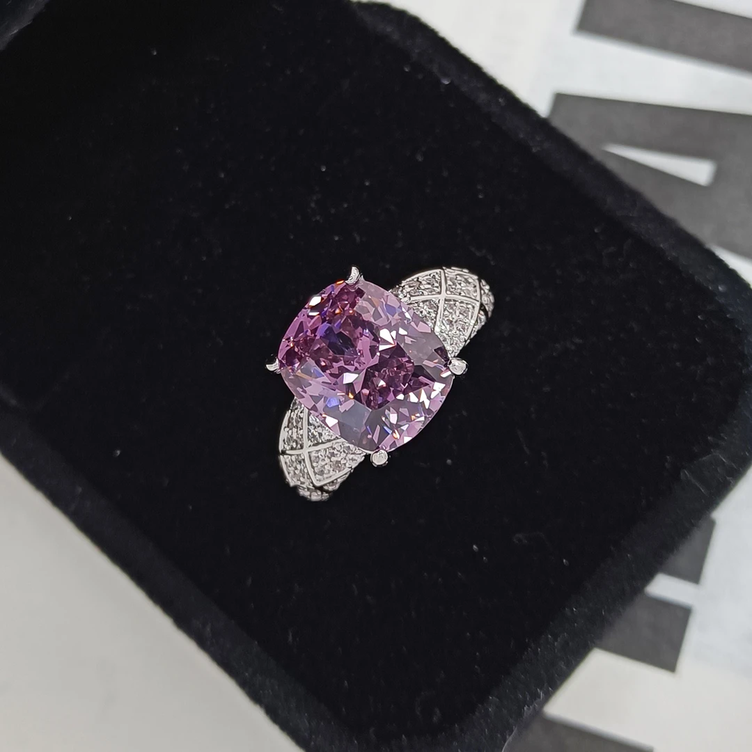 铜合金合成锆石戒指 WHSM-000364 【紫翎之光】 戒指轻奢精致欧美