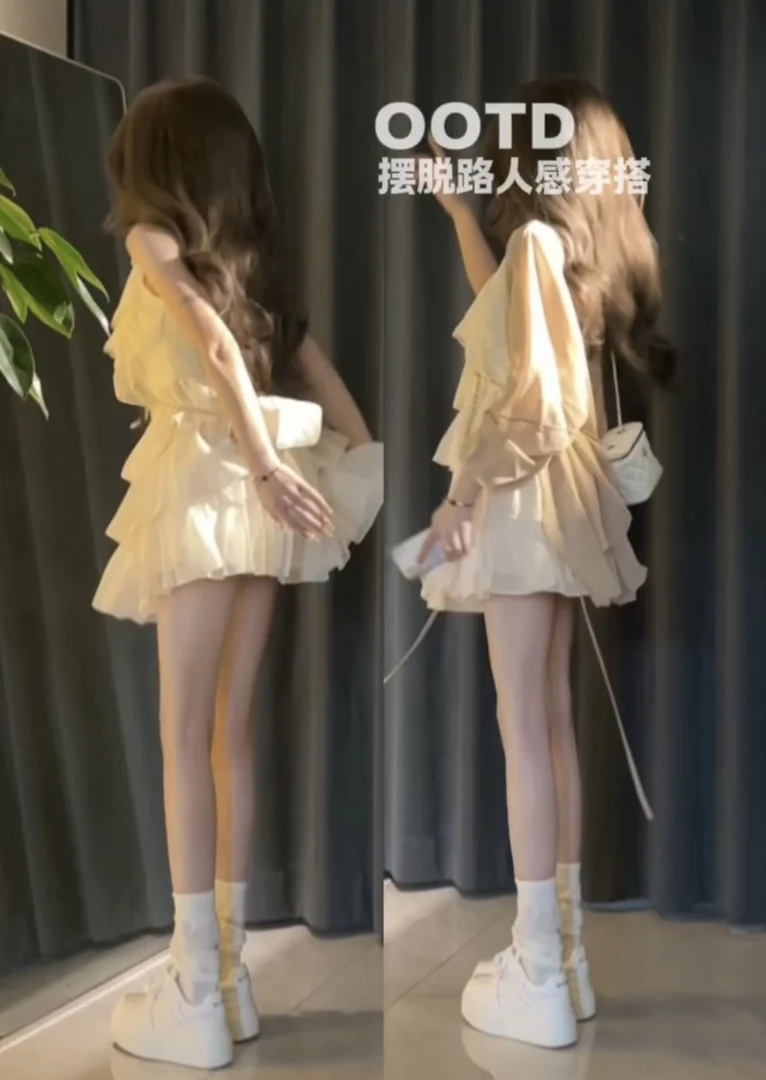 2025夏季新款凉感气质防晒开衫女荷叶边挂脖蕾丝拼接连衣裙两件套