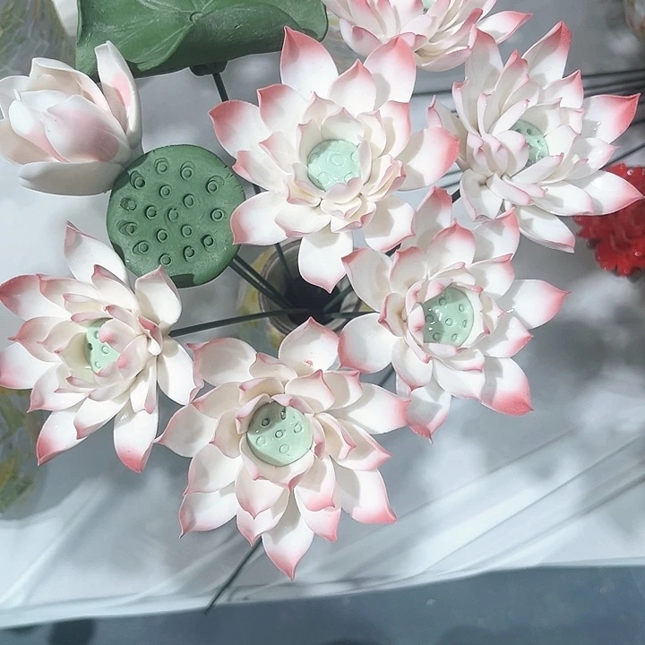 正品直发手工陶瓷花花
