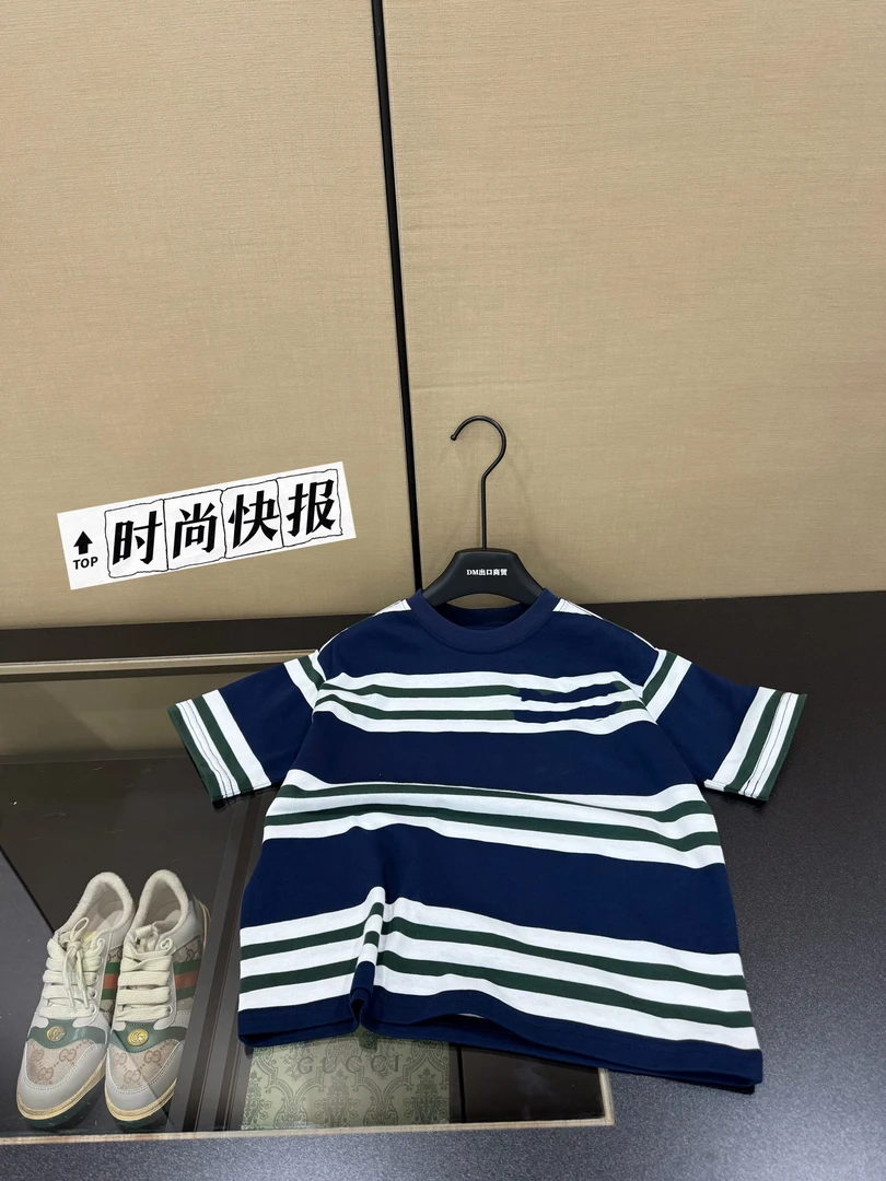 经典圆领【百搭条纹】时尚休闲短袖夏季百搭男女儿童T恤