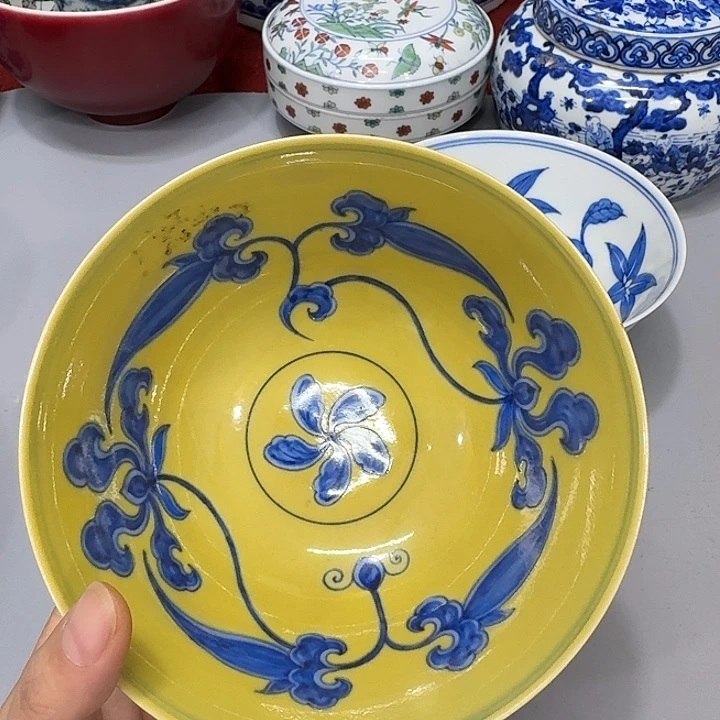 用***9摆件陶瓷艺术纯手工青花碗