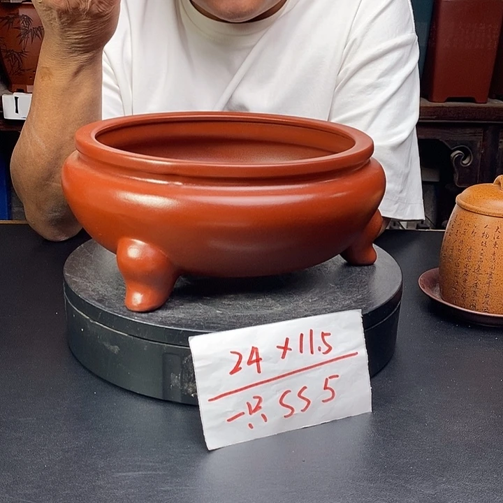 紫砂花盆货号一只SS5